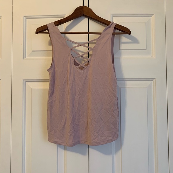American Eagle Outfitters Tops - NWT american eagle scalloped lace up tank top